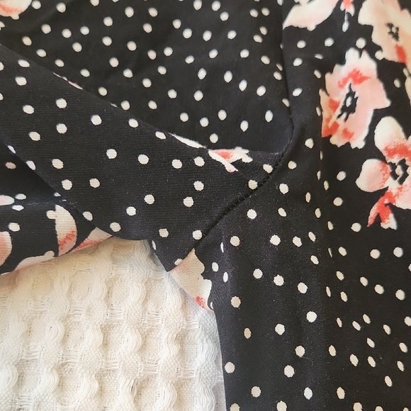 Jules & Leopold Black Polka Dot Pants with Pink Floral Accents Sz SM - Picture 11 of 13